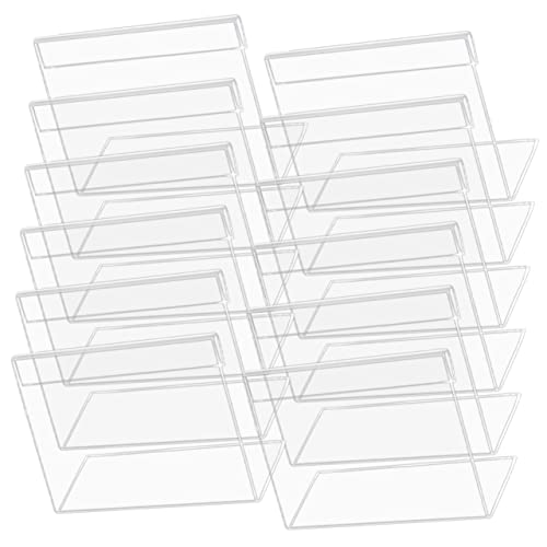 HOUDERCO 20Stücke Acryl Tischkartenhalter Wiederverwendbare Schild Displayhalter für Hochzeiten Partys und Veranstaltungen Schutz vor Kratzern und Flecken von HOUDERCO
