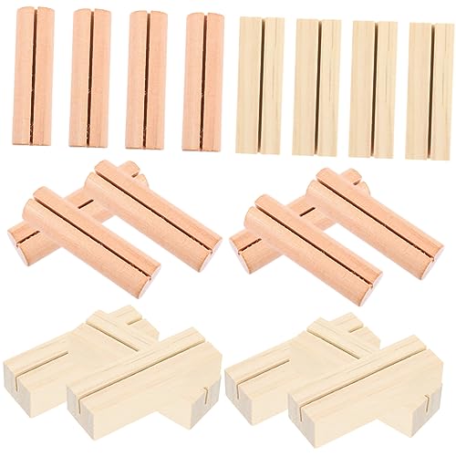 HOUDERCO 20Stücke Holz Kartenhalter Tischkartenständer für Hochzeiten Partys und Restaurants Stilvolle Namensschild Halter aus Premium Holz für Dekoration und Anzeige von HOUDERCO
