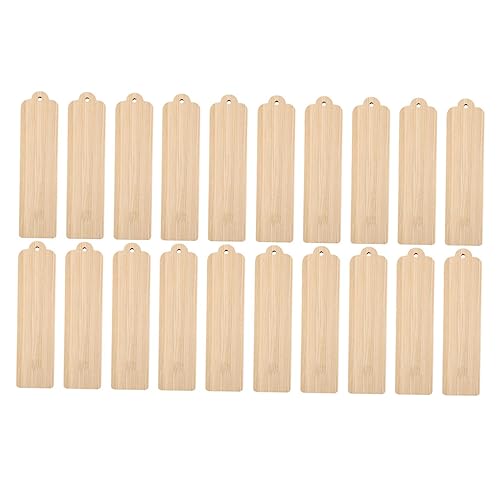 HOUDERCO 20Stücke Holz Lesezeichen Blanko DIY Bastelbedarf Unbehandelt mit Design für Kreative Gestaltung für und Lesevergnügen HOUDERCO 20Stücke Holz Lesezeichen Blanko DIY Bastelbedarf Unbehandelt mit Design für Kreative Gestaltung für und Lesevergnügen von HOUDERCO