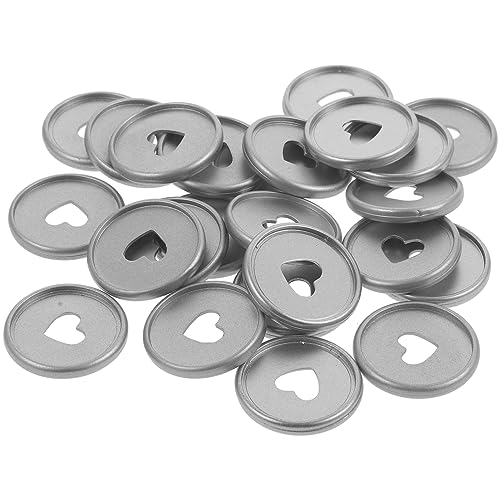 HOUDERCO 24Stücke Binder Discs für Buchbindung Herzbinder Scheiben aus Robustem Material für Notizblöcke Planer und Lose Silberfarben für Schule und Büro von HOUDERCO