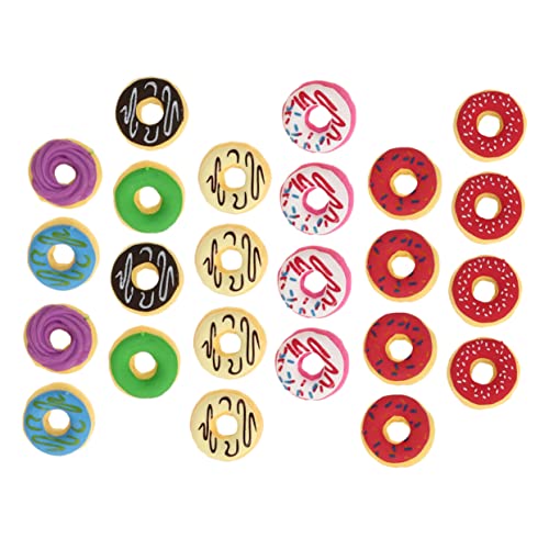 HOUDERCO 24Stücke Donut Radiergummis Bunte Kreative Radierer für für Schulanfang Mitgebsel Lustige Designs für Spaß Beim Lernen von HOUDERCO