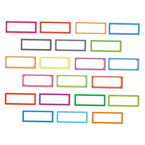 HOUDERCO 24Stücke Magnetische Abwischbare für Kühlschrank und Whiteboard Wiederverwendbare Namensschilder Designs für Organisation und Planung von HOUDERCO