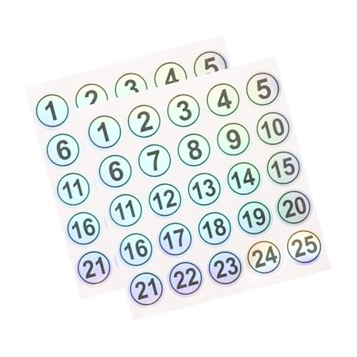 HOUDERCO 2Blätter Bögen Selbstklebender Runder Nummernaufkleber Digitale für Einfache Identifikation für Zuhause Büro und Veranstaltungen Abnehmbar HOUDERCO 2Blätter Bögen Selbstklebender Runder Nummernaufkleber Digitale für Einfache Identifikation für Zuhause Büro und Veranstaltungen Abnehmbar von HOUDERCO