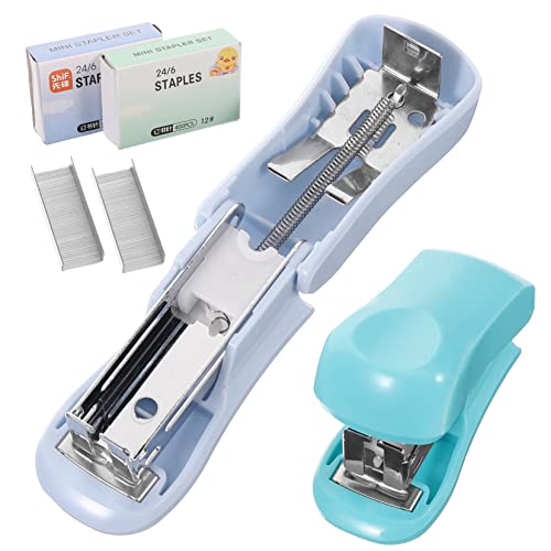 HOUDERCO 2Sätze Farbe Mini Hefter für Büro Schule Multifunktions Hefter mit Klammern Tragbare Heftgeräte Blau und Grün für Zuhause und Unterwegs HOUDERCO 2Sätze Farbe Mini Hefter für Büro Schule Multifunktions Hefter mit Klammern Tragbare Heftgeräte Blau und Grün für Zuhause und Unterwegs von HOUDERCO