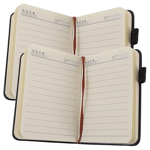 HOUDERCO 2Stücke Kleines Notizbuch Tragbares Notizbuch Taschengröße Schreibjournal für Büro Schule und Freizeit Leicht und Bequem zu Transportieren von HOUDERCO