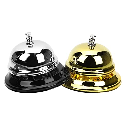 HOUDERCO 2Stücke Metall Service Bell Schreibtisch Glocke für Hotel Restaurant und Bar Lauter Einfach zu Bedienen für Veranstaltungen HOUDERCO 2Stücke Metall Service Bell Schreibtisch Glocke für Hotel Restaurant und Bar Lauter Einfach zu Bedienen für Veranstaltungen von HOUDERCO