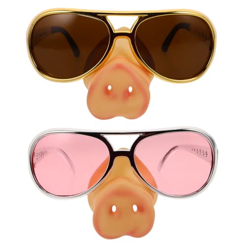 HOUDERCO 2stücke Schweinenasenbrille Lustige Cosplay-brille Für Partys Und Auffällige Partyaccessoires Für Unvergessliche Momente Und Kreative Fotografie von HOUDERCO