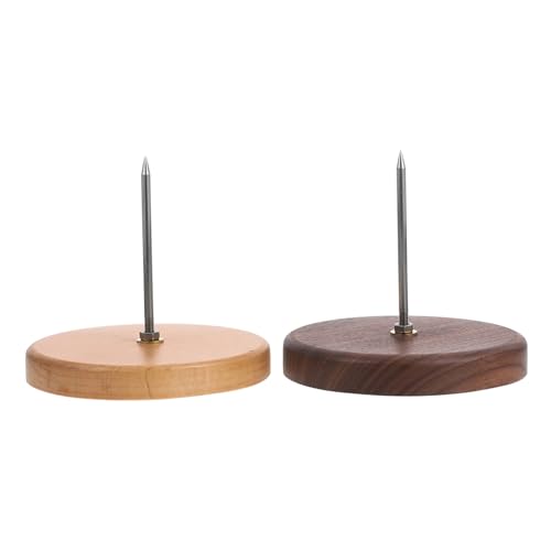 HOUDERCO 2Stücke Ticket Spikes mit Holzsockel Rutschfeste Quittungs Spikes aus Metall für Restaurant Bar Küche und Büro zur Sicheren Aufbewahrung von und Notizen HOUDERCO 2Stücke Ticket Spikes mit Holzsockel Rutschfeste Quittungs Spikes aus Metall für Restaurant Bar Küche und Büro zur Sicheren Aufbewahrung von und Notizen von HOUDERCO
