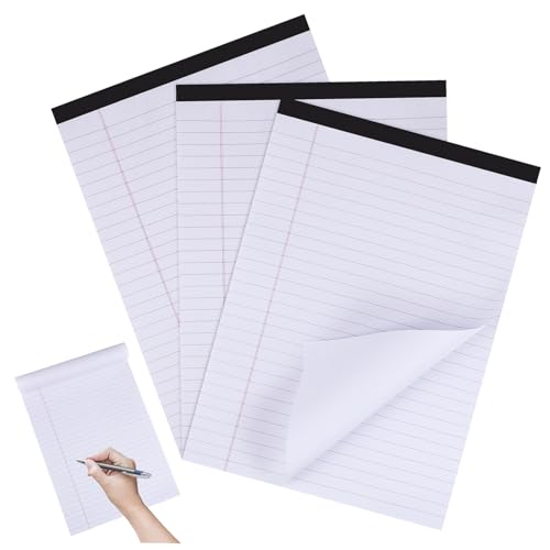 HOUDERCO 3 Stück Liniert Schreibpapier für Schule Büro und Notizen Klare Druckqualität von HOUDERCO