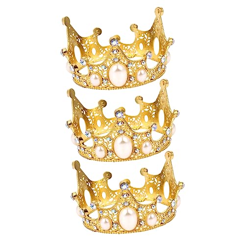 HOUDERCO 3pcs Kuchen Ornament Set Mini Kronen Kuchen Topper Elegante Kuchen Crown Topper Für Party HOUDERCO 3pcs Kuchen Ornament Set Mini Kronen Kuchen Topper Elegante Kuchen Crown Topper Für Party von HOUDERCO