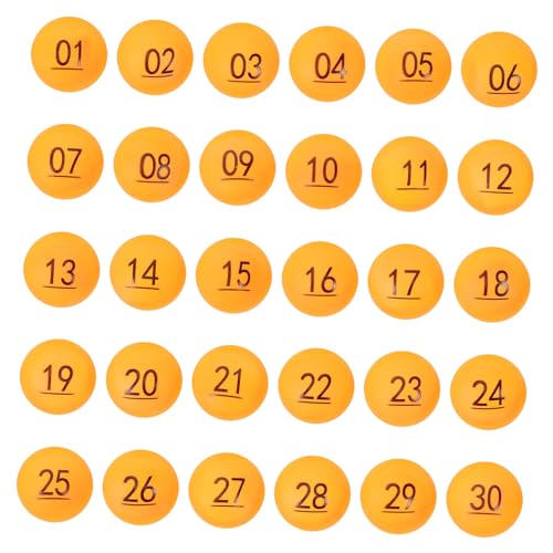 HOUDERCO 30 Stück Lotteriekugel Bingo-spielbälle Verlosen Farbig Bunt Kleine Nummerierte Kugeln Ball Gewinnspielkugeln Runden Verlosung Von Bällen Zeichnung Party Hohl Für Pp Orange HOUDERCO 30 Stück Lotteriekugel Bingo-spielbälle Verlosen Farbig Bunt Kleine Nummerierte Kugeln Ball Gewinnspielkugeln Runden Verlosung Von Bällen Zeichnung Party Hohl Für Pp Orange von HOUDERCO