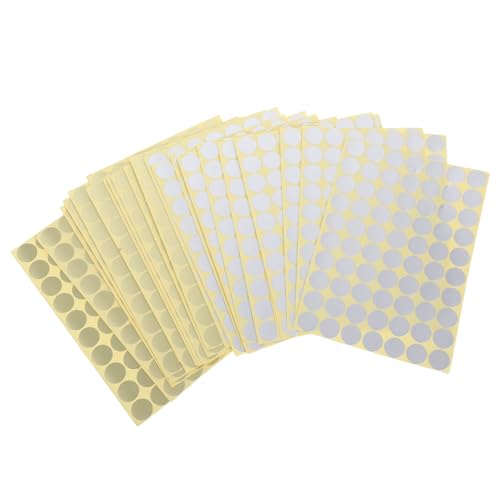 HOUDERCO 30Blätter Selbstklebende Farbcodierungsetiketten Runde Punktetiketten Gold und Silber für Klassenzimmerorganisation Kalender Planer und Preisgestaltung HOUDERCO 30Blätter Selbstklebende Farbcodierungsetiketten Runde Punktetiketten Gold und Silber für Klassenzimmerorganisation Kalender Planer und Preisgestaltung von HOUDERCO