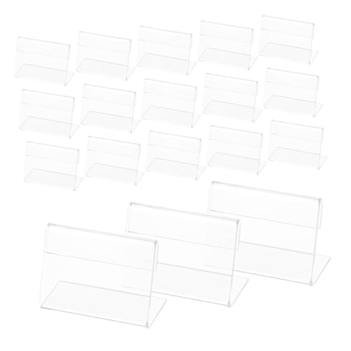 HOUDERCO 30Stücke Förmige Transparente Acryl Schilderhalter Horizontal für Tischkarten Preise und Etiketten für Messen und Einzelhandel Einfaches Einsetzen und Entfernen HOUDERCO 30Stücke Förmige Transparente Acryl Schilderhalter Horizontal für Tischkarten Preise und Etiketten für Messen und Einzelhandel Einfaches Einsetzen und Entfernen von HOUDERCO