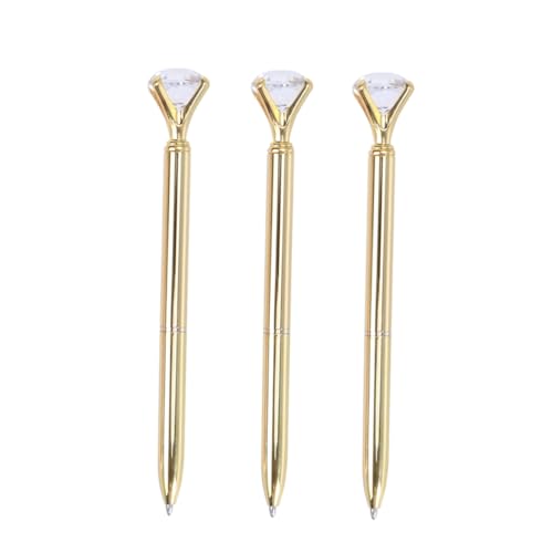 HOUDERCO 3Stücke Kugelschreiber mit Großem Goldene Metallkugel Glitzernde Schreibstifte für Schule Büro und Dekoration Design Reibungsloses HOUDERCO 3Stücke Kugelschreiber mit Großem Goldene Metallkugel Glitzernde Schreibstifte für Schule Büro und Dekoration Design Reibungsloses von HOUDERCO