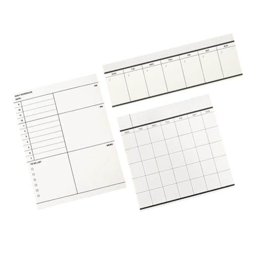 HOUDERCO 3Stücke Planer Notizblock für Täglichen Gebrauch Tearable Memo Pad für Büro und Haushalt Kompakte Notizblöcke zur Planung von Reisen und Erlebnissen HOUDERCO 3Stücke Planer Notizblock für Täglichen Gebrauch Tearable Memo Pad für Büro und Haushalt Kompakte Notizblöcke zur Planung von Reisen und Erlebnissen von HOUDERCO