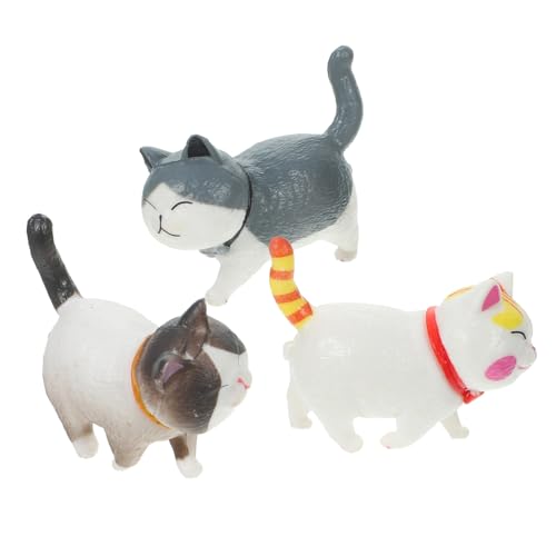 HOUDERCO 3 Stücke Katze Geformt Kuchen Ornament Pvc Kuchen Schmuck Glocken Dekorative Katze Figuren Für Geburtstag HOUDERCO 3 Stücke Katze Geformt Kuchen Ornament Pvc Kuchen Schmuck Glocken Dekorative Katze Figuren Für Geburtstag von HOUDERCO