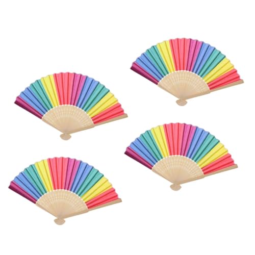HOUDERCO 4 Stück Teiliges Kreative Regenbogen Klappfächer Retro Design aus für Sicher und Langlebig Foto Requisiten HOUDERCO 4 Stück Teiliges Kreative Regenbogen Klappfächer Retro Design aus für Sicher und Langlebig Foto Requisiten von HOUDERCO