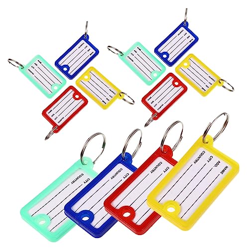 HOUDERCO 40Stücke Kompakte Schlüssel Tags Farbcodierte Etiketten für Schlüsselorganisation Mehrzweck Schlüsselmarker Rot Gelb Blau Grün zur Kofferbeschriftung HOUDERCO 40Stücke Kompakte Schlüssel Tags Farbcodierte Etiketten für Schlüsselorganisation Mehrzweck Schlüsselmarker Rot Gelb Blau Grün zur Kofferbeschriftung von HOUDERCO