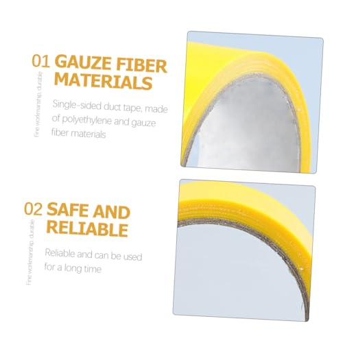 HOUDERCO 4Rollen Kraftvolles Stoffband Hochwertiges Wasserdichtes Klebeband Gelb Stark Haftend für Verschiedene Oberflächen Wie HOUDERCO 4Rollen Kraftvolles Stoffband Hochwertiges Wasserdichtes Klebeband Gelb Stark Haftend für Verschiedene Oberflächen Wie von HOUDERCO