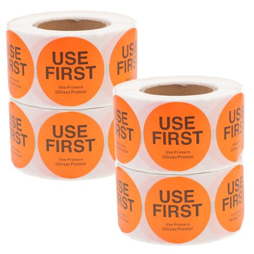 HOUDERCO 4Rollen Use First Etiketten für Lebensmittelservice Runde Aufkleber für Küchenlagerung Aufkleber pro Langlebige und Sichere Beschriftung für Restaurants HOUDERCO 4Rollen Use First Etiketten für Lebensmittelservice Runde Aufkleber für Küchenlagerung Aufkleber pro Langlebige und Sichere Beschriftung für Restaurants von HOUDERCO