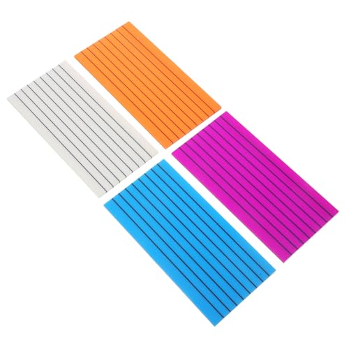 HOUDERCO 4Stücke Selbstklebende Notizzettel Wiederverwendbare Memo Notizen Transparent Fluoreszierend und Büro Schule und Organisation von HOUDERCO