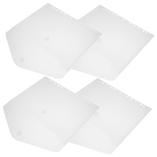 HOUDERCO 4Stücke Transparente Dokumententaschen Praktische Aktentaschen mit Aufkleberknopf Aktenordner für Schule Büro und Zuhause zur Aufbewahrung von Rechnungen HOUDERCO 4Stücke Transparente Dokumententaschen Praktische Aktentaschen mit Aufkleberknopf Aktenordner für Schule Büro und Zuhause zur Aufbewahrung von Rechnungen von HOUDERCO