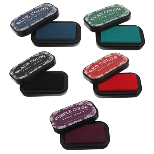 HOUDERCO 5 Stück Stempelkissen: Auswaschbare Stempelkissen Für Fingerabdrücke, Malerei, Kartenherstellung, Stempel, Basteln, Papier, Holz, Stoff, Scrapbook, Kindergeburtstagsgeschenke HOUDERCO 5 Stück Stempelkissen: Auswaschbare Stempelkissen Für Fingerabdrücke, Malerei, Kartenherstellung, Stempel, Basteln, Papier, Holz, Stoff, Scrapbook, Kindergeburtstagsgeschenke von HOUDERCO