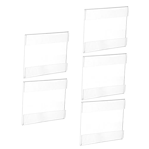 HOUDERCO 5 Stück Teiliges Acryl Preisschildhalter Transparent Langlebig Kratzfest Vielseitiger Acryl Aufsteller für und Informationskarten für Büro Laden und HOUDERCO 5 Stück Teiliges Acryl Preisschildhalter Transparent Langlebig Kratzfest Vielseitiger Acryl Aufsteller für und Informationskarten für Büro Laden und von HOUDERCO