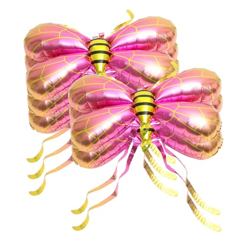 HOUDERCO 5 Stück Teiliges Bienenflügel Folienballons für Kindergeburtstag Cosplay für Partys Hochzeiten und Events Vielseitige Verwendung von HOUDERCO