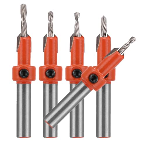 HOUDERCO 5 Stück Teiliges Senkbohrer set für Holz Stufenbohrer mit Selbstschneidender Spitze Verhindert Holzrisse Einfache Handhabung Geeignet für Möbelbau und Holzarbeiten von HOUDERCO