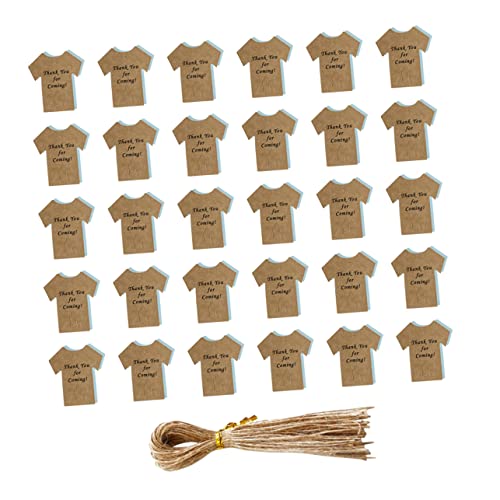 HOUDERCO 50 Sätze Kraftpapier Anhänger mit Vorgebohrten Löchern für Shower Geburtstagsfeiern Etiketten zum Beschriften Geschenkanhänger für Dankeskarten Robust Langlebig von HOUDERCO