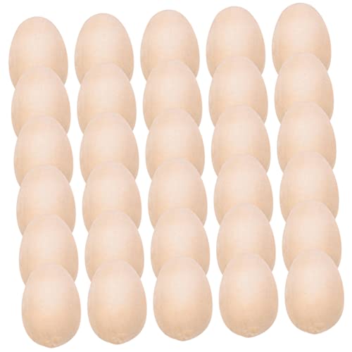 HOUDERCO 50 Stück Holz Eier Unlackiert für Osterdeko Basteln DIY Handbemalt Kinderparty Zubehör HOUDERCO 50 Stück Holz Eier Unlackiert für Osterdeko Basteln DIY Handbemalt Kinderparty Zubehör von HOUDERCO