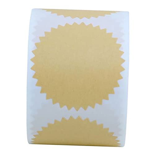 HOUDERCO 500Stücke Kraftpapier Geschenketiketten Leere Aufkleber für Persönliche Beschriftungen für Party Label Geschenkverpackungen und Kreative Projekte Selbstklebend von HOUDERCO