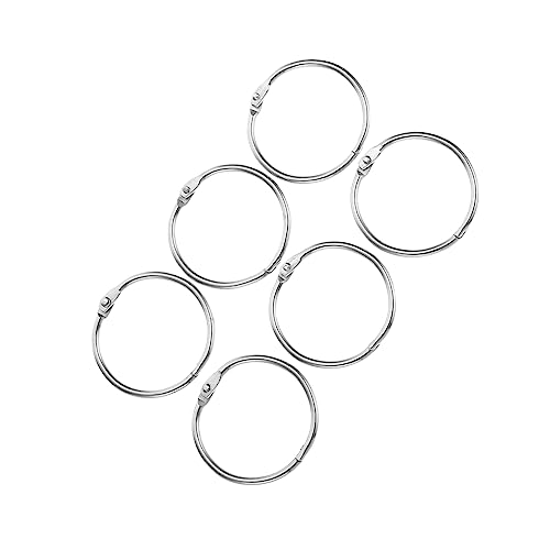 HOUDERCO 50Stücke Binder Ringe Binder Clips für Scrapbook Buchbinder und Karteikarten Robuste Langlebige Buchringe für Schule Büro und Zuhause Praktisch von HOUDERCO
