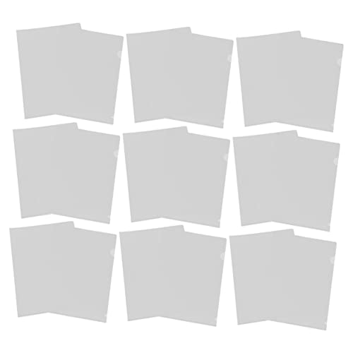 HOUDERCO 50Stücke Dokumentenordner Transparent Multifunktionale Dateiordner für Schule und Büro Leicht Tränenresistent für Organisieren und Aufbewahren von HOUDERCO