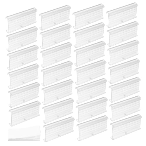 HOUDERCO 50Stücke Etikettenhalter Transparente Preisschilder für Supermärkte Wiederverwendbare Schilderhalter für Drahtregale Praktische Regaletiketten Vielseitige Anwendung von HOUDERCO