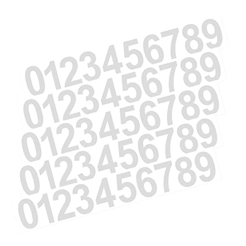 HOUDERCO 5Blätter Mailboxnummern Aufkleber Selbstklebende Wetterbeständige für Briefkästen Mülldosen und Adressnummern Langlebig und Einfach Anzubringen von HOUDERCO