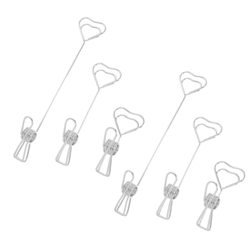 HOUDERCO 6 Stück Herzform Tischkartenhalter aus Dekorative Memo Clips für Hochzeiten Partys und Events Stabil für Büro und Zuhause von HOUDERCO