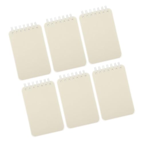 HOUDERCO 6 Stück Kleines Spiralnotizbuch Teiliges Notizblock Tragbar Liniert für Notizen Skizzen und Projekte für Büro und Unterwegs von HOUDERCO