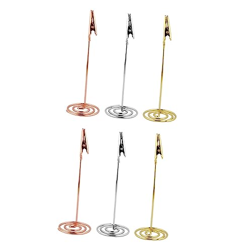 HOUDERCO 6 Stück Memo Clips in Gold Roségold Silber Stabile Tischkartenhalter Multifunktionale und Fotoklammern für Büro Hochzeit Party Kompakte Schreibtischdekoration HOUDERCO 6 Stück Memo Clips in Gold Roségold Silber Stabile Tischkartenhalter Multifunktionale und Fotoklammern für Büro Hochzeit Party Kompakte Schreibtischdekoration von HOUDERCO