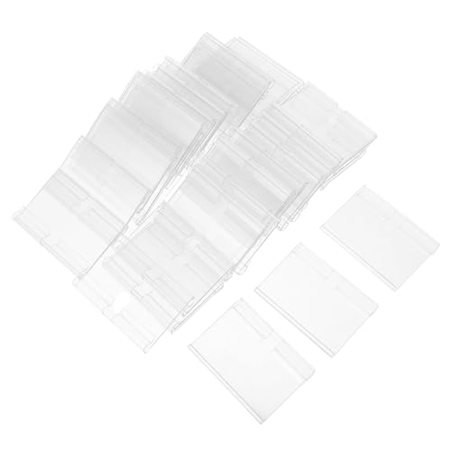HOUDERCO 60 Sätze Transparente Kunststoff Etikettenhalter mit Clip Langlebige Preisschildhalter für Drahtregale Flexibel Anpassbar für Supermarkt und Einzelhandelswarenpräsentation HOUDERCO 60 Sätze Transparente Kunststoff Etikettenhalter mit Clip Langlebige Preisschildhalter für Drahtregale Flexibel Anpassbar für Supermarkt und Einzelhandelswarenpräsentation von HOUDERCO