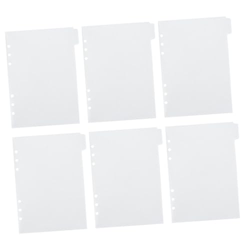 HOUDERCO 6Blätter Austauschbare Budgettaschen Wiederverwendbare Geldumschläge Tragbare Dokumententasche für Budgetplanung Einfach zu Verwenden Transparentes Design von HOUDERCO