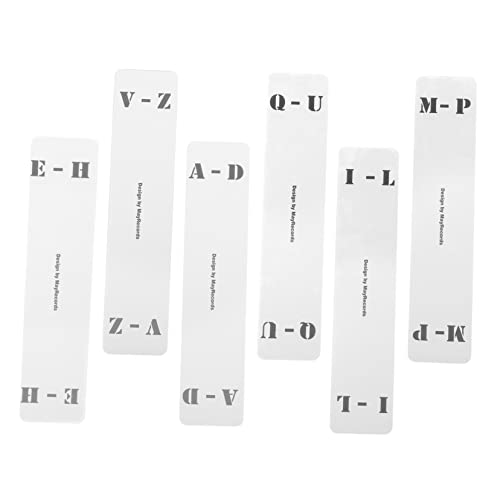HOUDERCO 6Stücke Acryl Teilerkarten für Vinyl Schallplatten Alphabetische Klassifizierung Transparentes Design Hochwertige Aufbewahrungslösungen für Plattenzubehör von HOUDERCO
