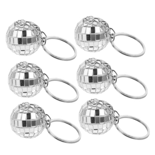 HOUDERCO 6Stücke Disco Kugel Schlüsselanhänger Mini Disco Kugeln zum Aufhängen Kreative Ornament Dekoration für Partys Taschen und Rucksäcke Silberne Accessoires für HOUDERCO 6Stücke Disco Kugel Schlüsselanhänger Mini Disco Kugeln zum Aufhängen Kreative Ornament Dekoration für Partys Taschen und Rucksäcke Silberne Accessoires für von HOUDERCO
