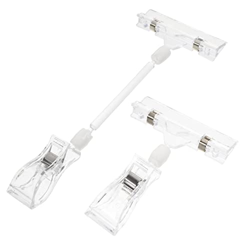 HOUDERCO 6Stücke Langlebige Merchandising Clips für Preisanzeigen Transparent für Supermärkte und Einzelhandel Einfach zu Bedienen und Hochgradig Stabil von HOUDERCO
