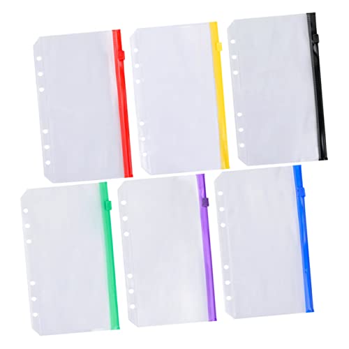 HOUDERCO 6Stücke Loseblatt Zipper Aufbewahrungstaschen Für Notizbuch Organizer Für Dokumente Und Unterlagen von HOUDERCO