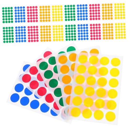 HOUDERCO 720Stücke Farbcodierungsaufkleber Selbstklebende Punktaufkleber für Scrapbooking Notizen und Bastelprojekte von HOUDERCO