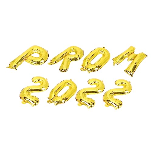 HOUDERCO Ballon-set Für Abschlussfeiern 8-teilig Buchstaben-dekorationen Aus Aluminiumfolie von HOUDERCO