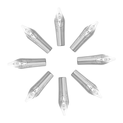 HOUDERCO 8 Stück Stifttipp Zubehör Schreiben Nibs Kalligraphie Füller Füllfederhalter in Ordnung Füllfederhalter aus Metall in Ordnung Federn für Stift Ersatzstiftspitzen Silber HOUDERCO 8 Stück Stifttipp Zubehör Schreiben Nibs Kalligraphie Füller Füllfederhalter in Ordnung Füllfederhalter aus Metall in Ordnung Federn für Stift Ersatzstiftspitzen Silber von HOUDERCO