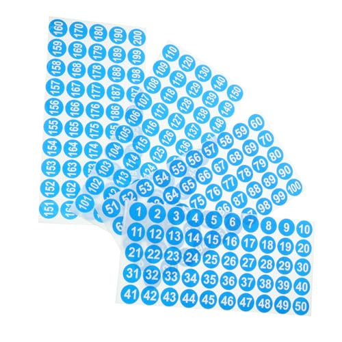 HOUDERCO 8Blätter Bögen Runde Nummernaufkleber Selbstklebende Digitale Etiketten für Geschenkverpackungen und DIY Projekte Wasserfest Klare Lesbarkeit Vielseitig Einsetzbar HOUDERCO 8Blätter Bögen Runde Nummernaufkleber Selbstklebende Digitale Etiketten für Geschenkverpackungen und DIY Projekte Wasserfest Klare Lesbarkeit Vielseitig Einsetzbar von HOUDERCO